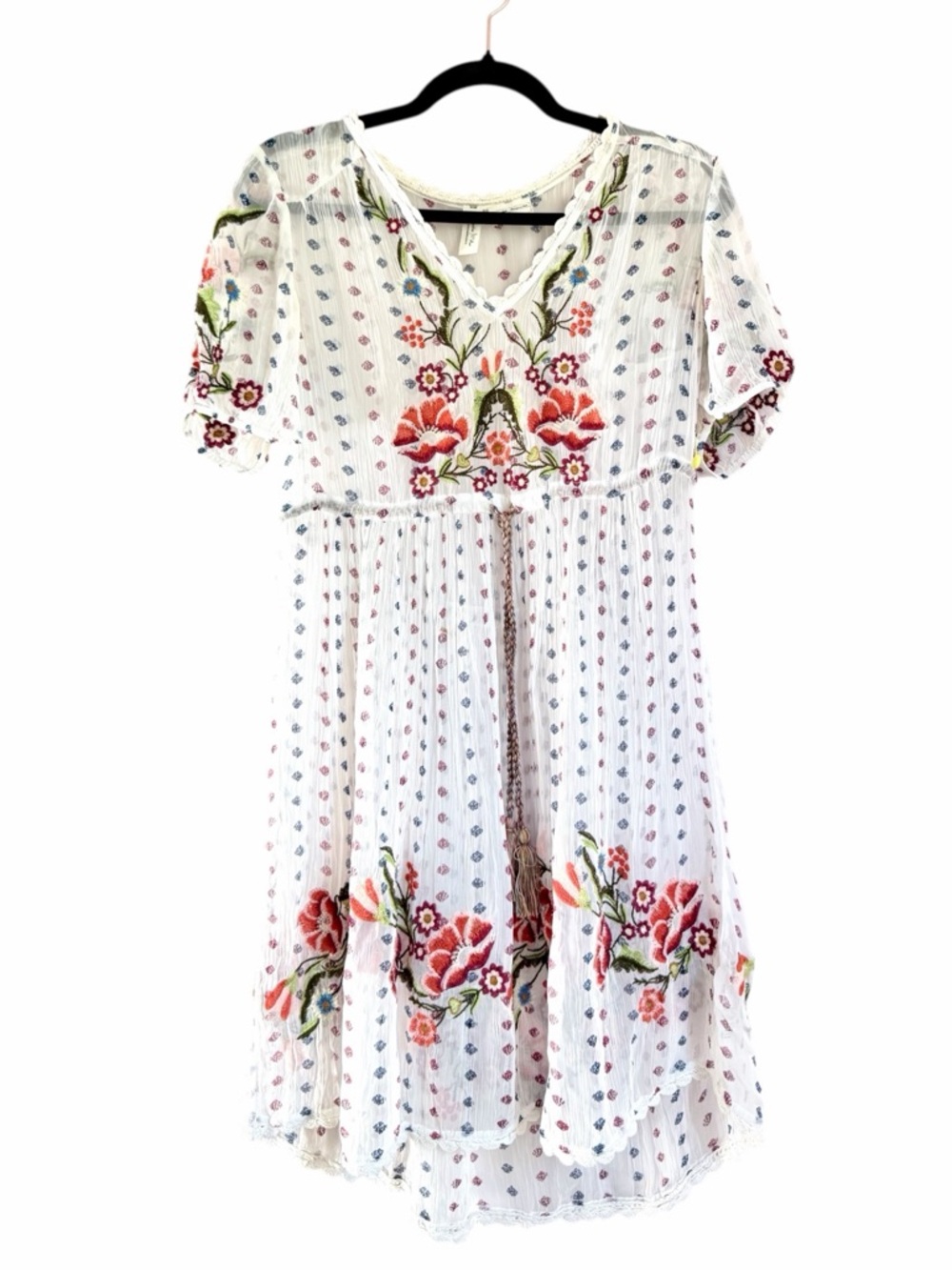 Anthropologie Meadow Rue Size Small Sheer Beach Cover Up Tunic Dress